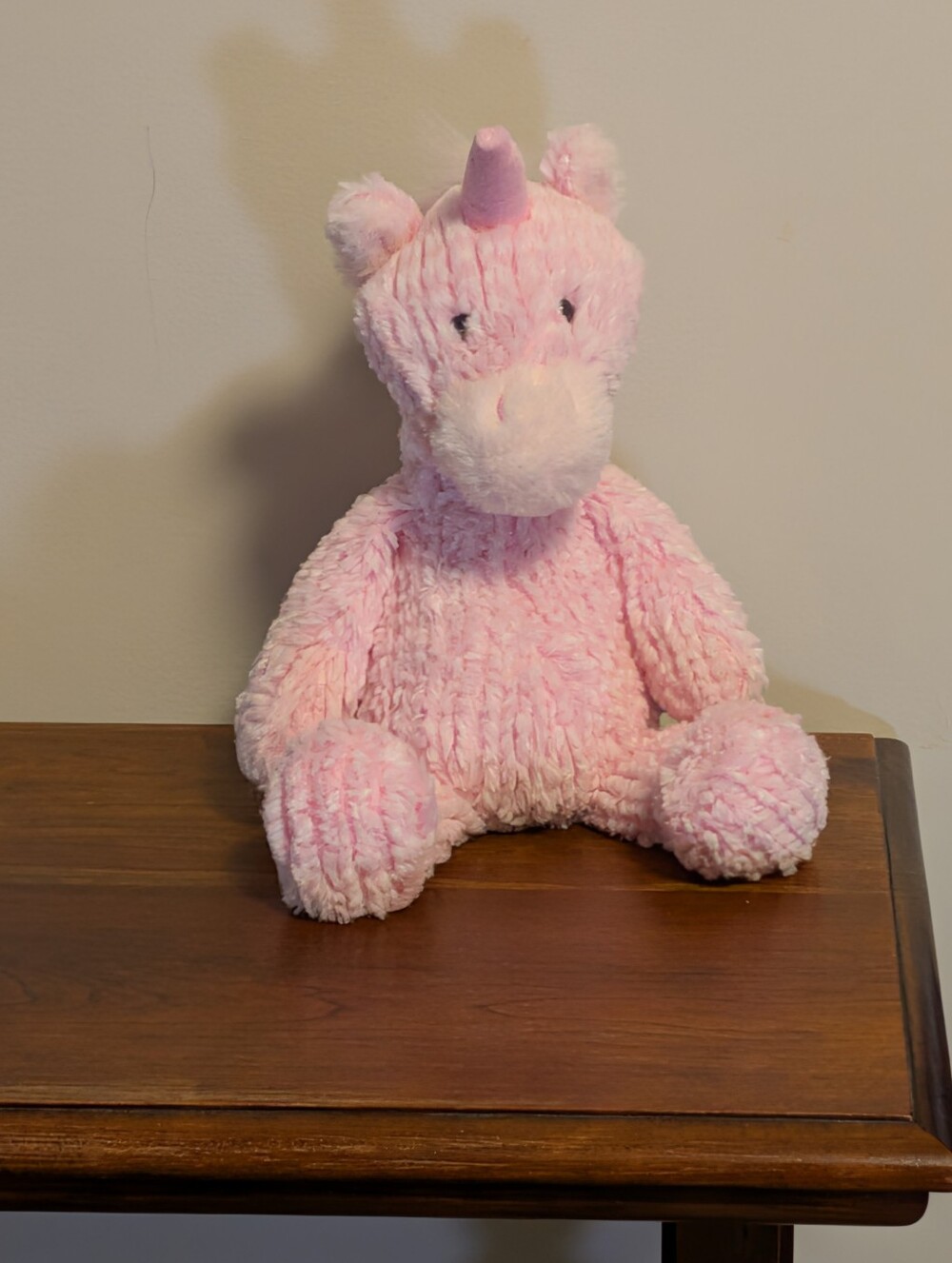 Manhattan Toy Pink Unicorn Soft Plush Toy Stuffie Animal. Textured.